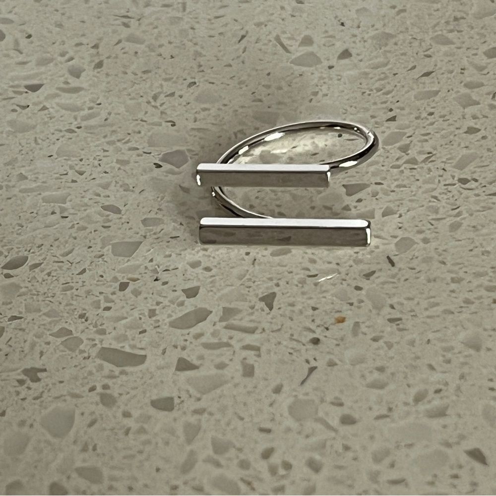Geometric Design Cuff Ring - Picture 8 of 10
